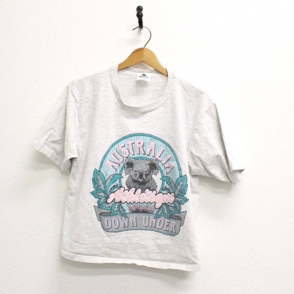 Vintage Australia Koala Crop Top T Shirt Large